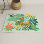 Tiger in Jungle  Rug Gallery Image 1