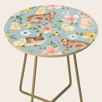 Blue Easter Bunny and Chick Floral Side Table Gallery Image 2