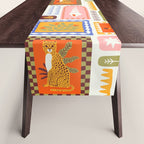 Vintage tropical summer patchwork tapestry pattern Table Runner Gallery Image 1