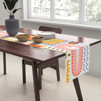 Vintage tropical summer patchwork tapestry pattern Table Runner Gallery Image 2