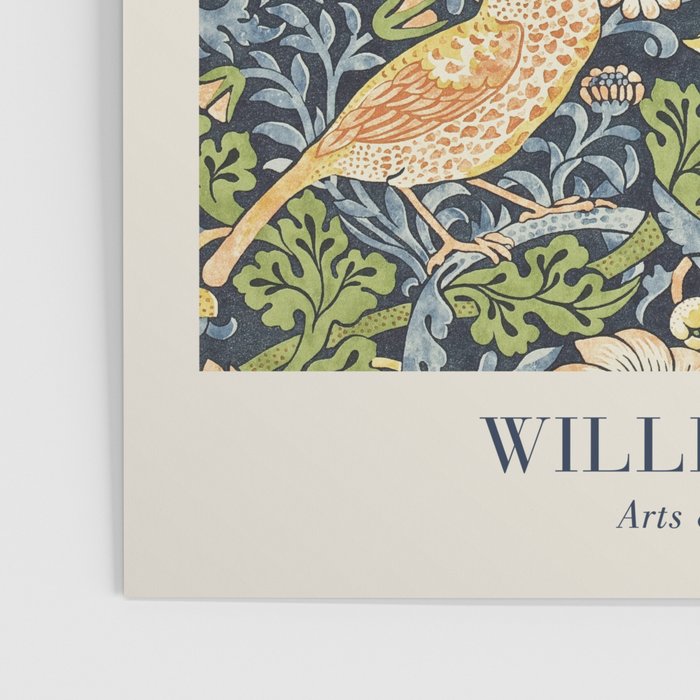 William Morris Strawberry Thief Vintage Floral Botanical Art Exhibition Style Kitchen Wall Decor Poster Gallery Image 3