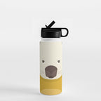 Whimsy Wombat, Animal Portrait Water Bottle Gallery Image 1