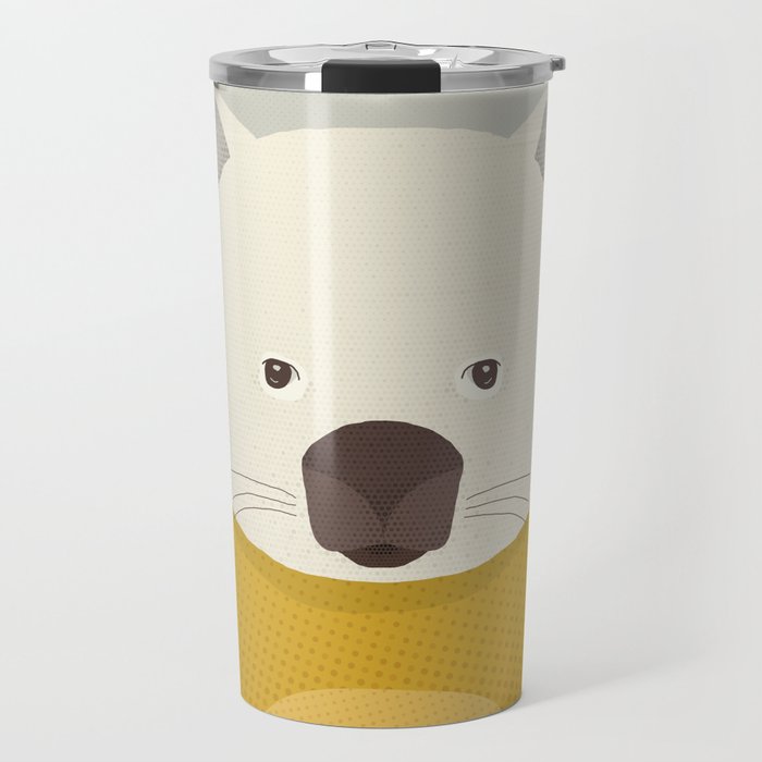 Whimsy Wombat, Animal Portrait Travel Mug Gallery Image 1