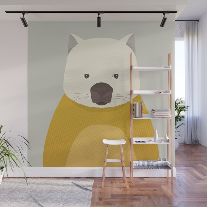 Whimsy Wombat, Animal Portrait Wall Mural Gallery Image 1