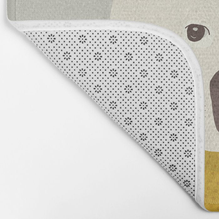 Whimsy Wombat, Animal Portrait Bath Mat Gallery Image 2