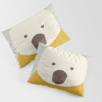 Whimsy Wombat, Animal Portrait Pillow Sham Gallery Image 3