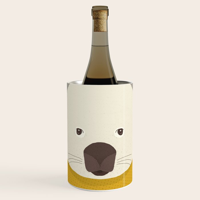 Whimsy Wombat, Animal Portrait Wine Chiller