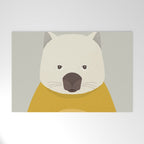 Whimsy Wombat, Animal Portrait Welcome Mat Gallery Image 1