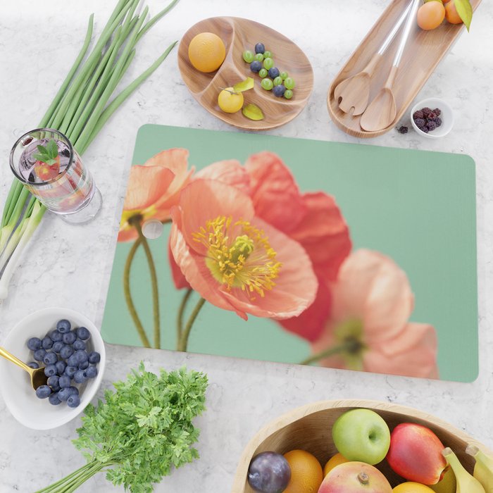 Pastel Poppy #1 Cutting Board Gallery Image 2