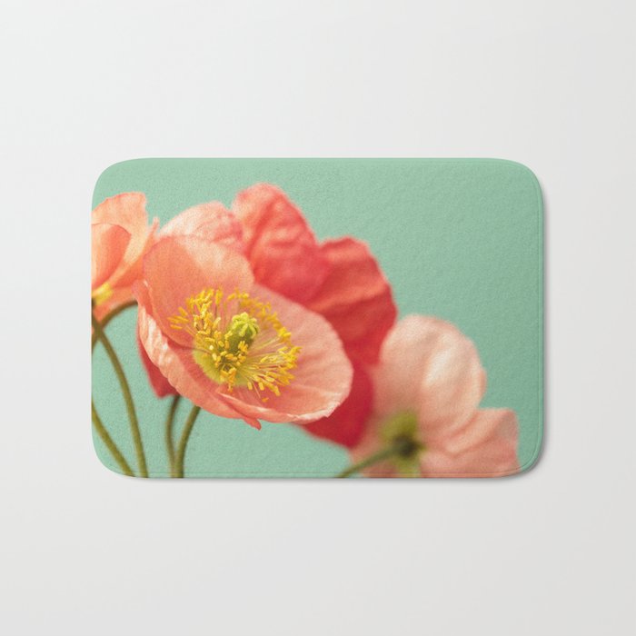 Pastel Poppy #1 Bath Mat Gallery Image 1