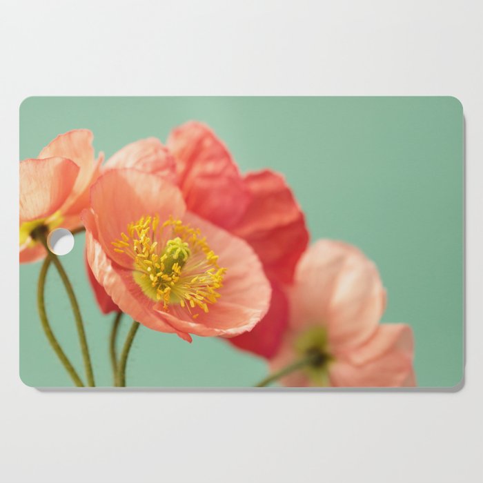 Pastel Poppy #1 Cutting Board Gallery Image 1