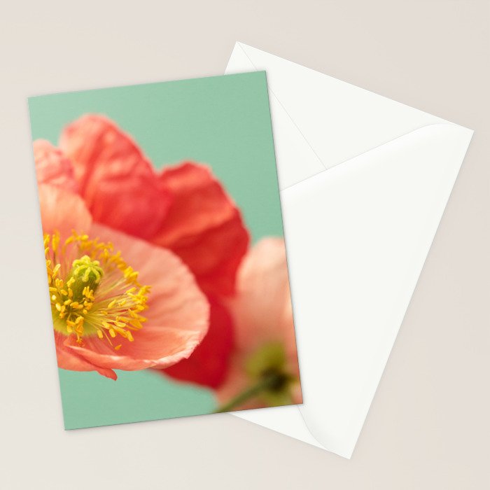 Pastel Poppy #1 Stationery Card Gallery Image 2