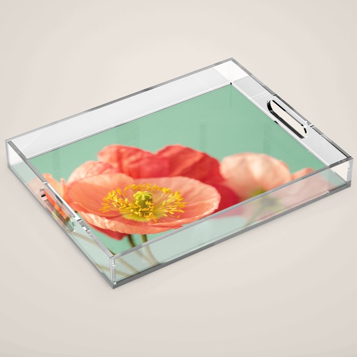 Pastel Poppy #1 Acrylic Tray Gallery Image 1