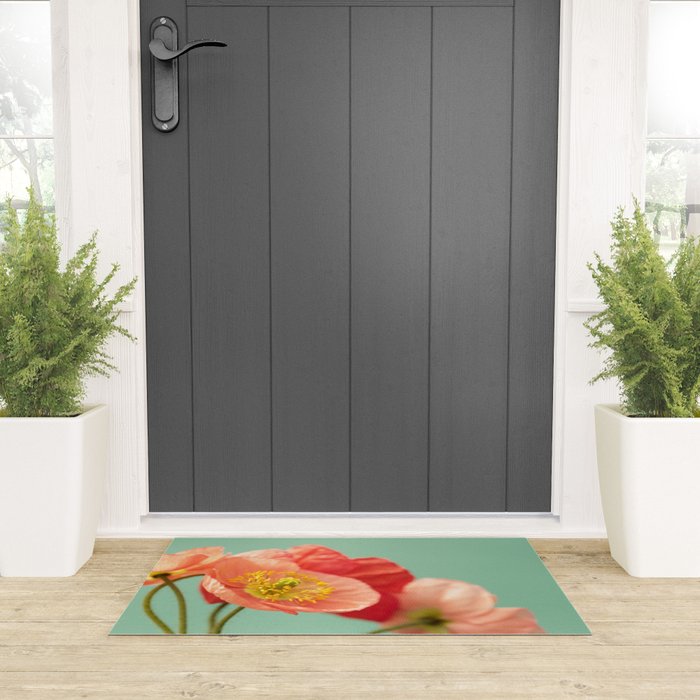 Pastel Poppy #1 Welcome Mat Gallery Image 3