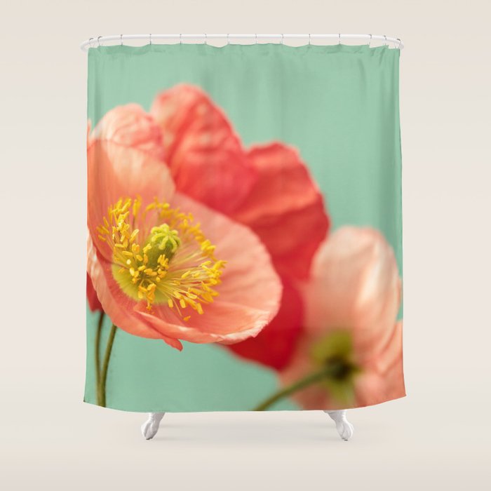 Pastel Poppy #1 Shower Curtain Gallery Image 1