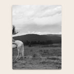 Wild horses couldn't take you from me; young woman on a white horse throwing her hair black wilderness black and white photograph - photography - photographs Notebook Gallery Image 4