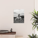 Wild horses couldn't take you from me; young woman on a white horse throwing her hair black wilderness black and white photograph - photography - photographs Poster Gallery Image 2