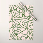 Abstract organic nature shape art print Wrapping Paper Gallery Image 1