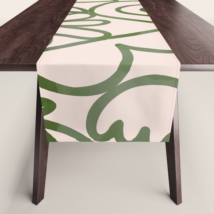 Abstract organic nature shape art print Table Runner Gallery Image 1