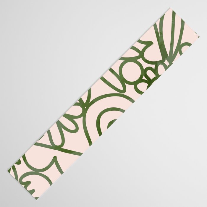 Abstract organic nature shape art print Table Runner Gallery Image 3