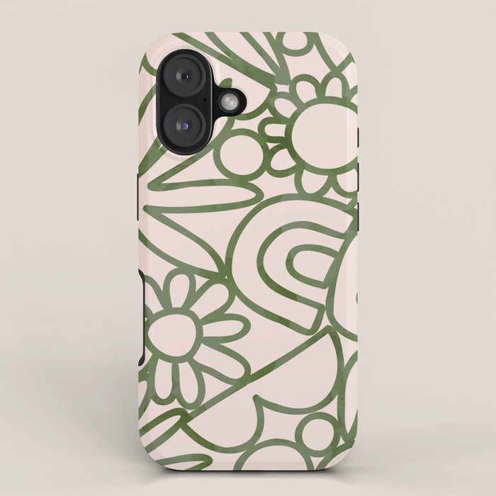 Abstract organic nature shape art print iPhone Case Gallery Image 1