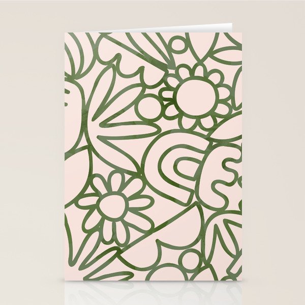 Abstract organic nature shape art print Stationery Card Gallery Image 1