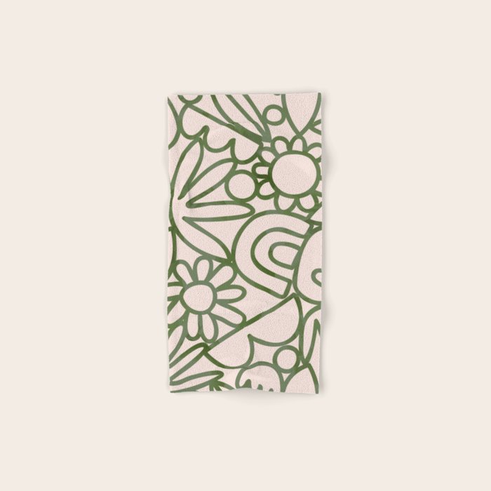 Abstract organic nature shape art print Bath Towel Gallery Image 1