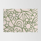 Abstract organic nature shape art print Rug Gallery Image 2