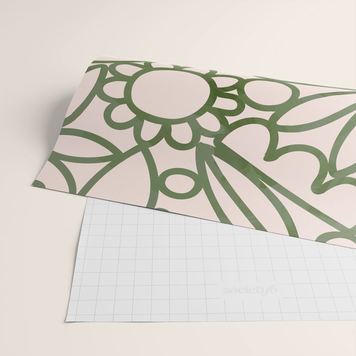 Abstract organic nature shape art print Wrapping Paper Gallery Image 2