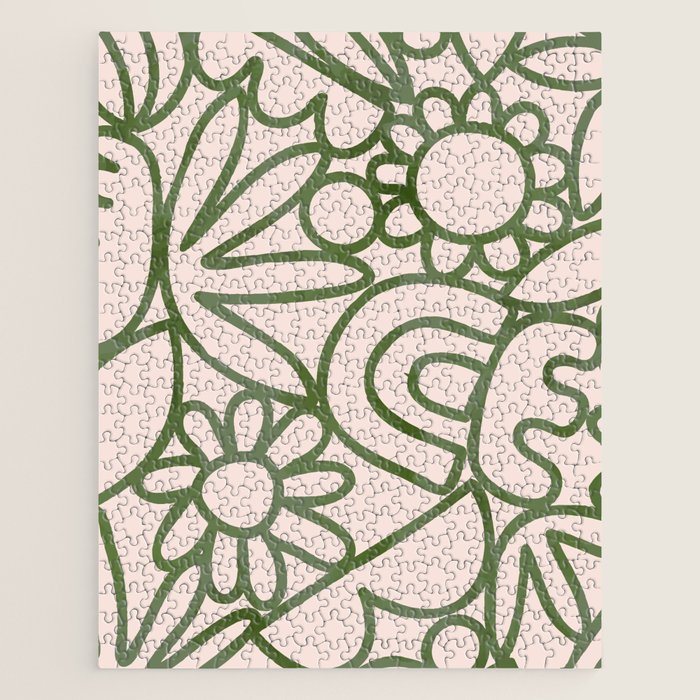 Abstract organic nature shape art print Jigsaw Puzzle Gallery Image 1