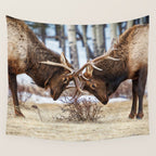 Elk In Rut Rocky Mountain National Park Colorado Wildlife Wall Tapestry Gallery Image 4