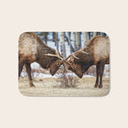 Elk In Rut Rocky Mountain National Park Colorado Wildlife Bath Mat Gallery Image 1