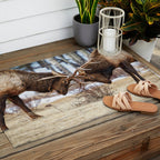 Elk In Rut Rocky Mountain National Park Colorado Wildlife Outdoor Rug Gallery Image 2
