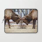 Elk In Rut Rocky Mountain National Park Colorado Wildlife Laptop Sleeve Gallery Image 1