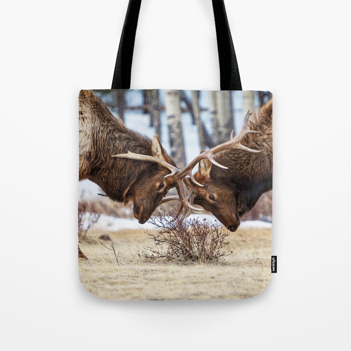 Elk In Rut Rocky Mountain National Park Colorado Wildlife Tote Bag Gallery Image 1