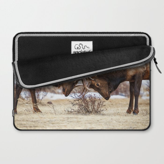 Elk In Rut Rocky Mountain National Park Colorado Wildlife Laptop Sleeve Gallery Image 2
