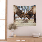 Elk In Rut Rocky Mountain National Park Colorado Wildlife Wall Tapestry Gallery Image 2