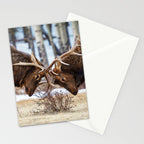 Elk In Rut Rocky Mountain National Park Colorado Wildlife Stationery Card Gallery Image 2