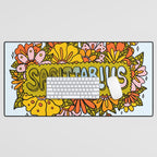 Sagittarius Flowers Desk Mat Gallery Image 1