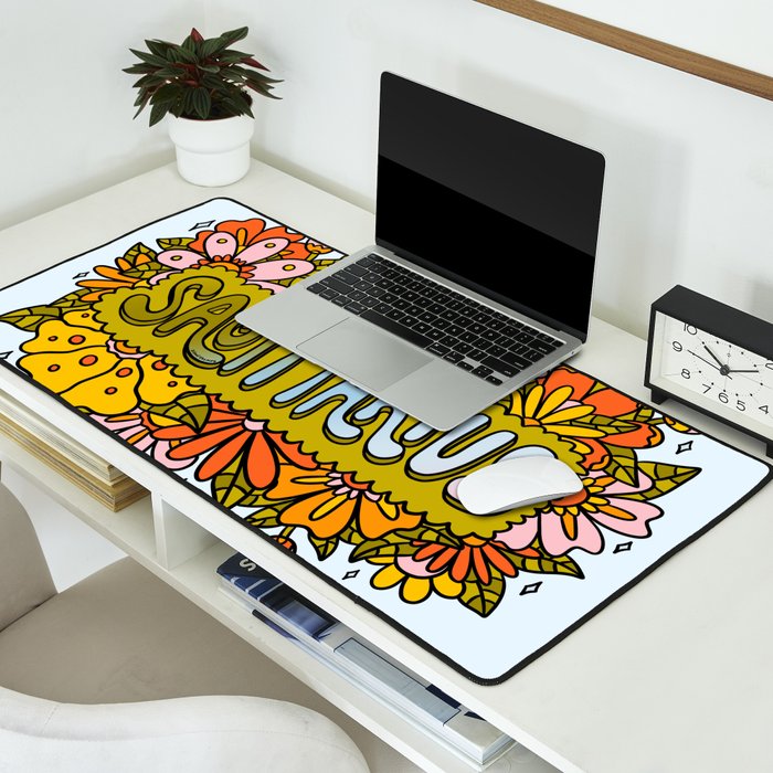 Sagittarius Flowers Desk Mat Gallery Image 2