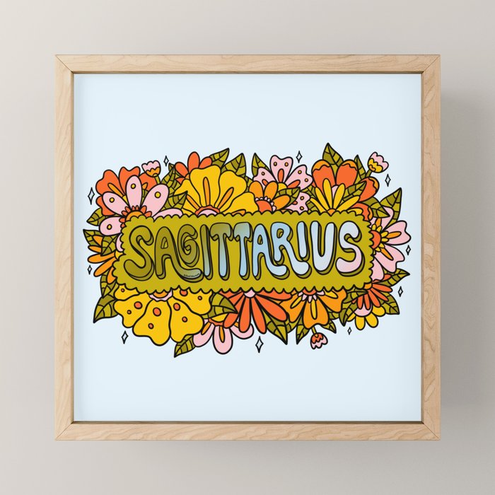 Sagittarius Flowers Mini Art Print Gallery Image 1
