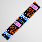 Fun retro quote sticker pattern Table Runner Gallery Image 3