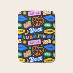 Fun retro quote sticker pattern Bath Mat Gallery Image 1