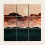 Amber Clouds Wood Wall Art Gallery Image 1