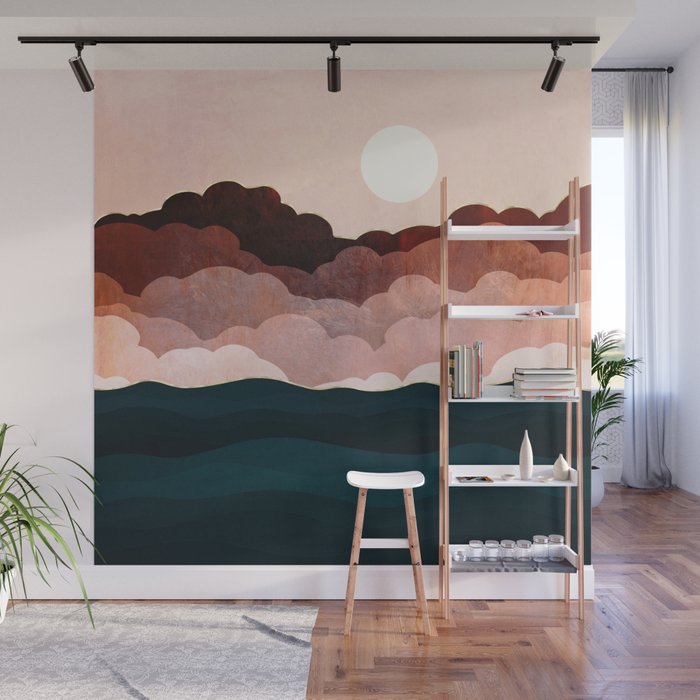 Amber Clouds Wall Mural Gallery Image 1