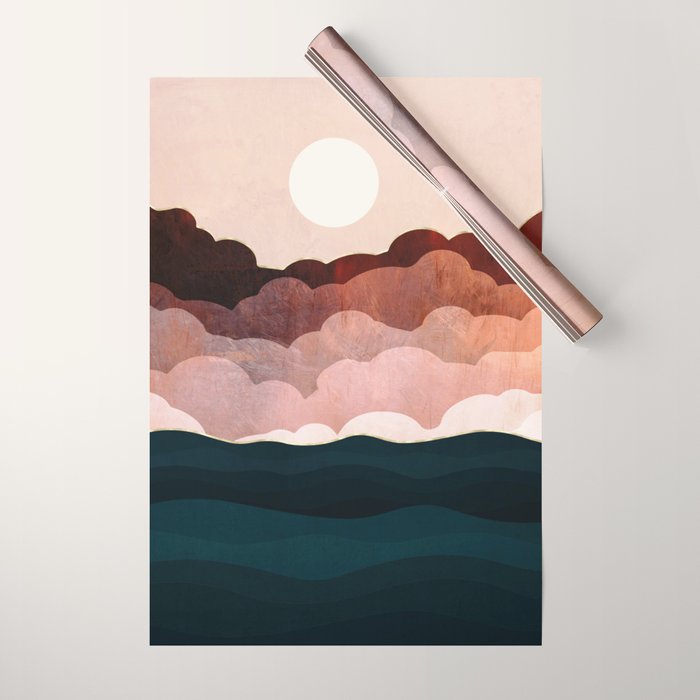 Amber Clouds Wrapping Paper Gallery Image 1
