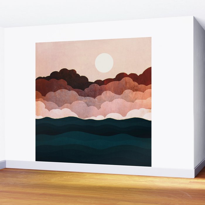 Amber Clouds Wall Mural Gallery Image 2