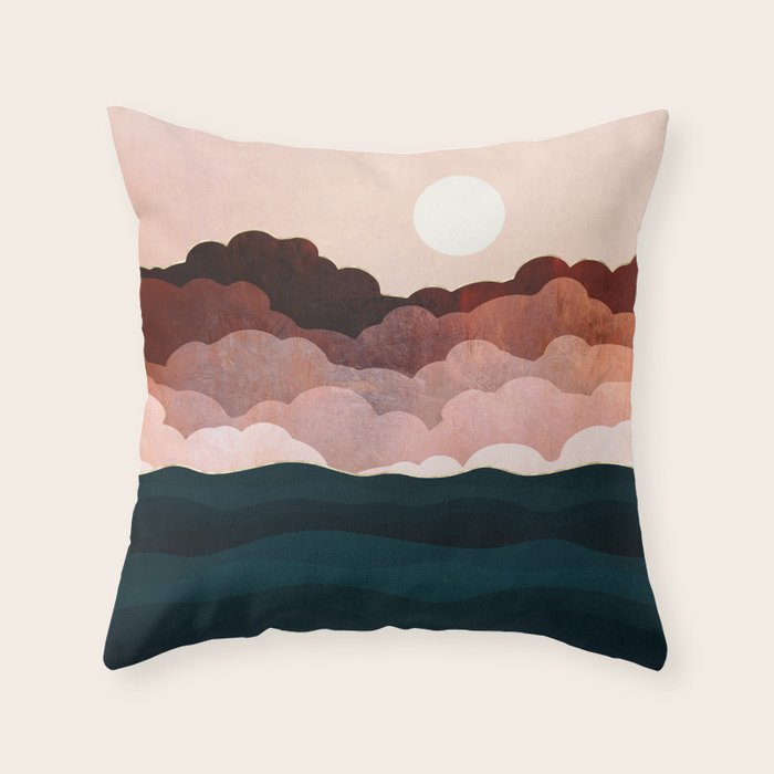 Amber Clouds Throw Pillow Gallery Image 1