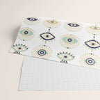Evil Eye Collection on White Wrapping Paper Gallery Image 2