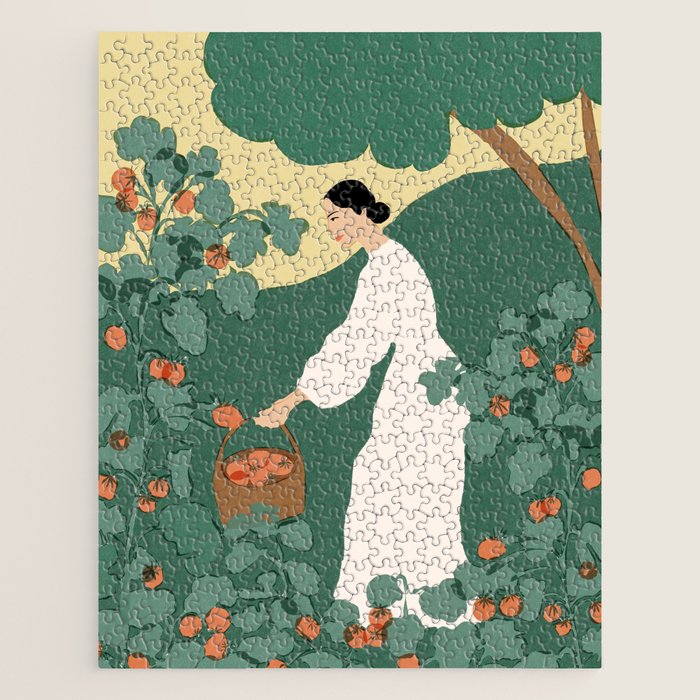 Tomato Girl Summer Jigsaw Puzzle Gallery Image 1